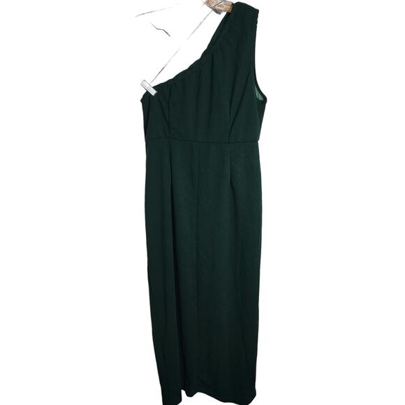 BloomChic Hunter Green One Shoulder Drape Dress, NWT, Size 22/24 - Picture 5 of 6